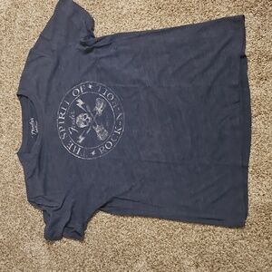 Lucky Brand FENDER Navy Blue T-Shirt Mens Large